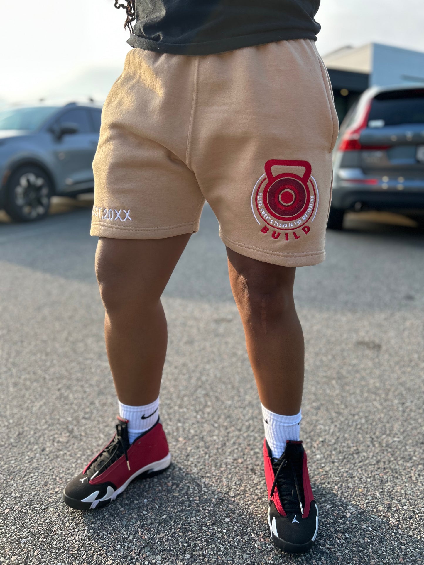 Tan Cotton Shorts