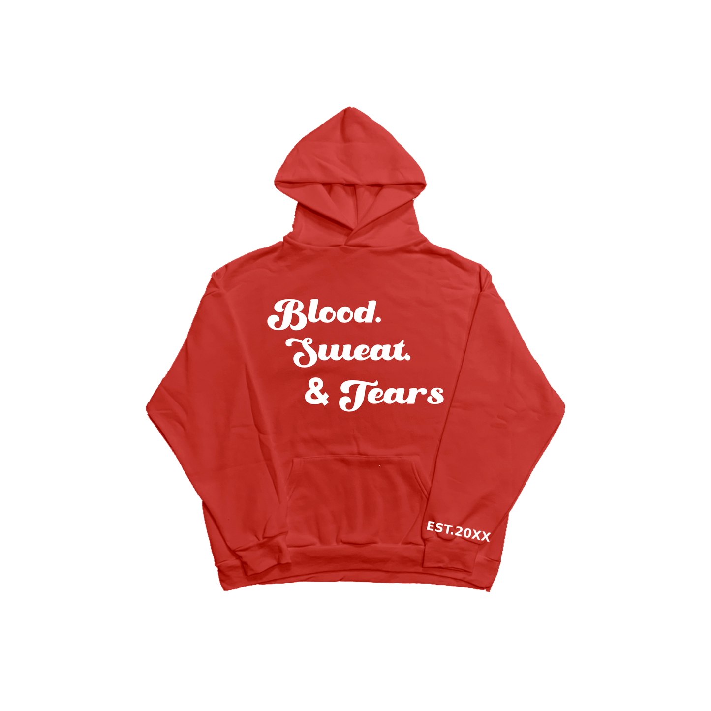 RED "BST" HOODIE