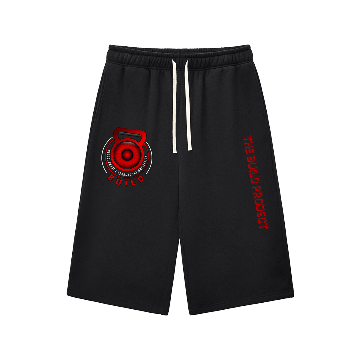 Relaxed Drawstring Three-quarter Sweatpants