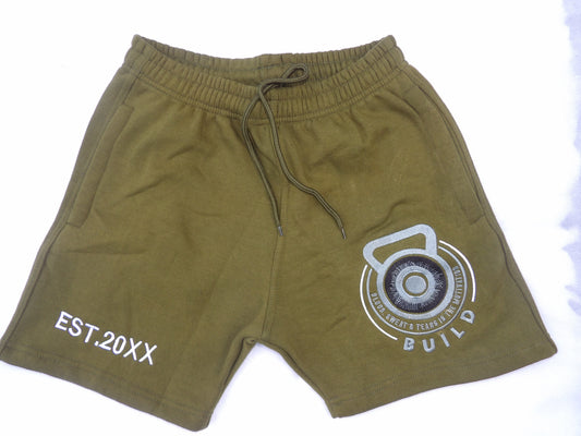 Olive Cotton Shorts