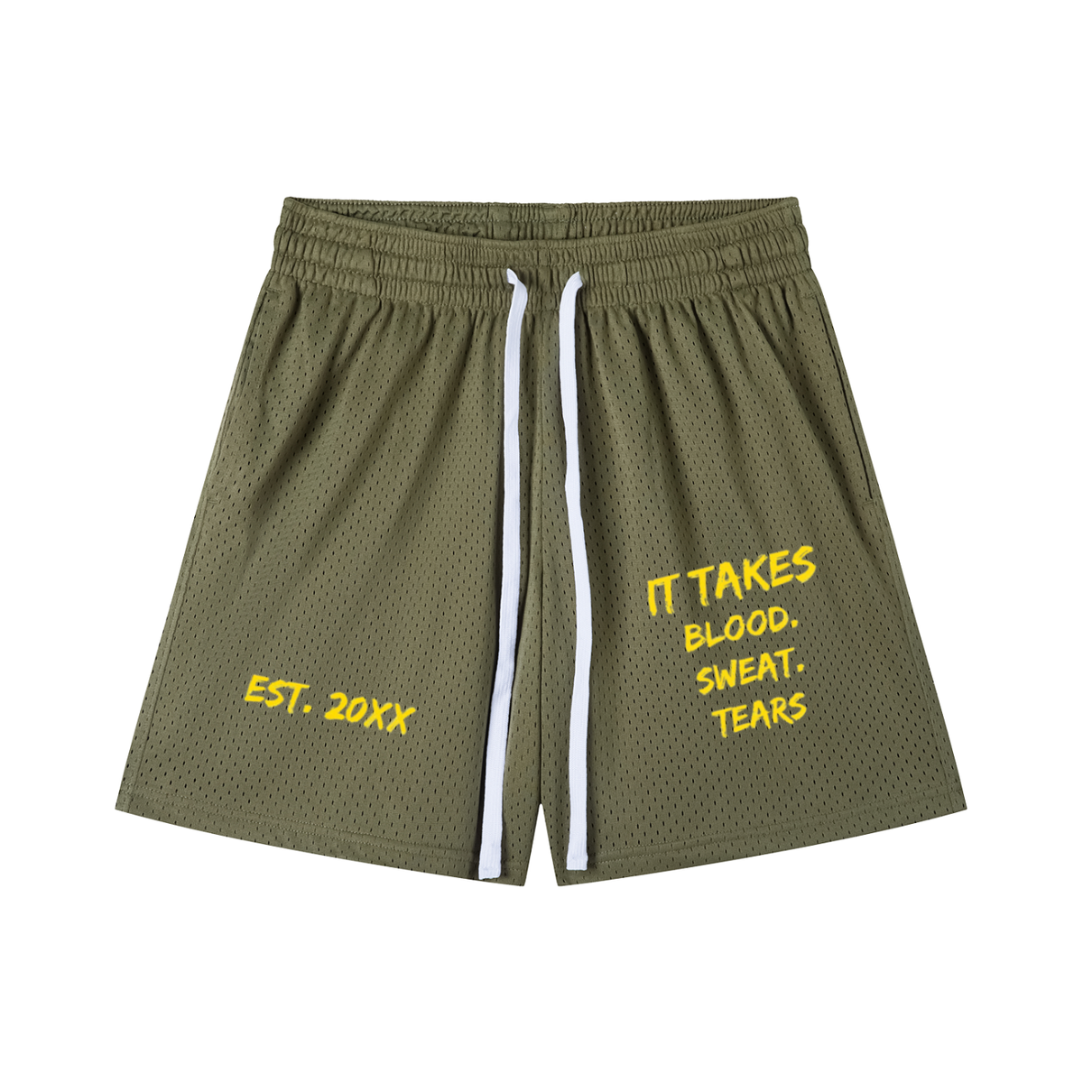 Mesh Drawstring Shorts